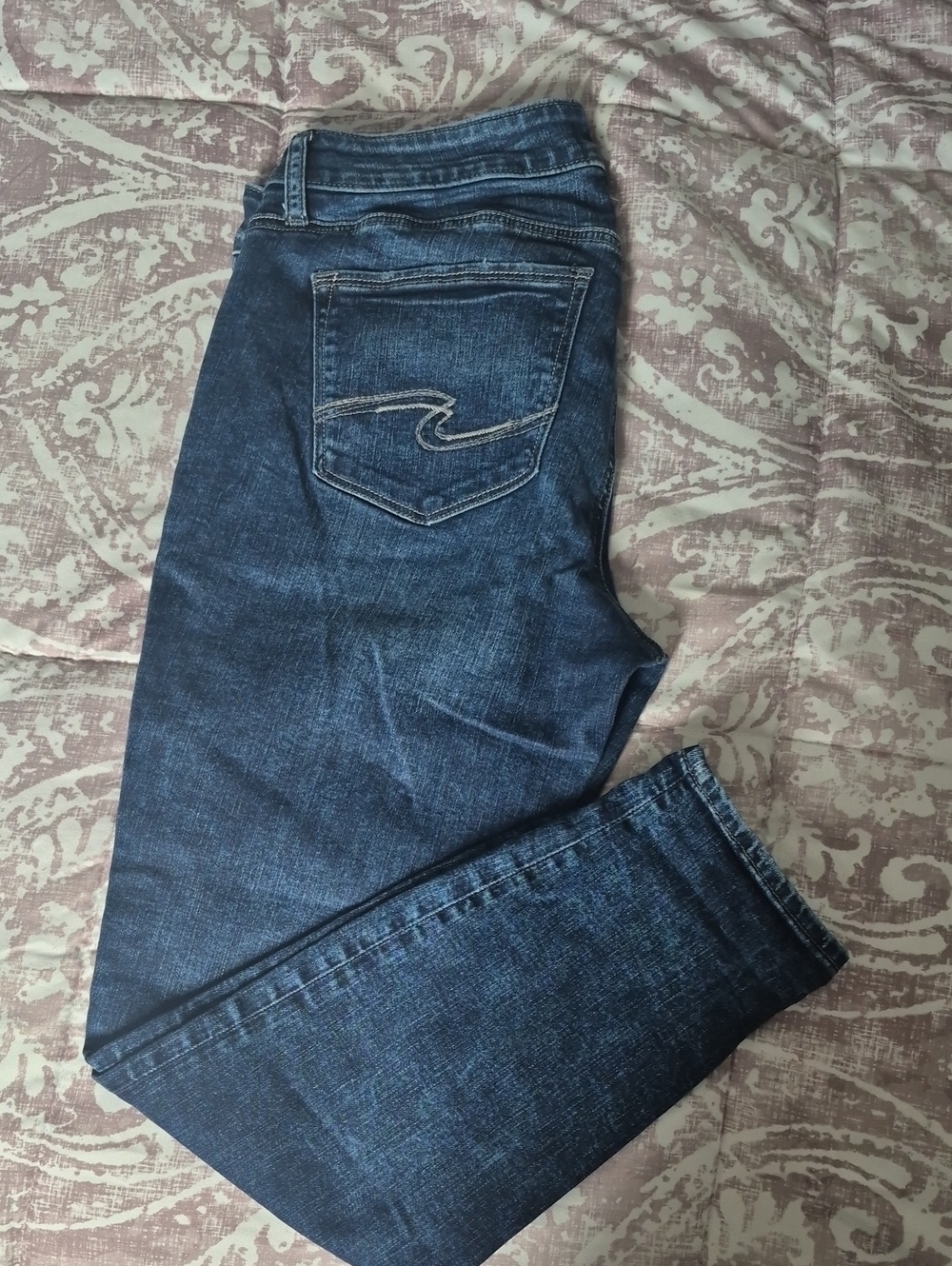 Silver Jeans Dark Blue Elyse Skinny Jeans
